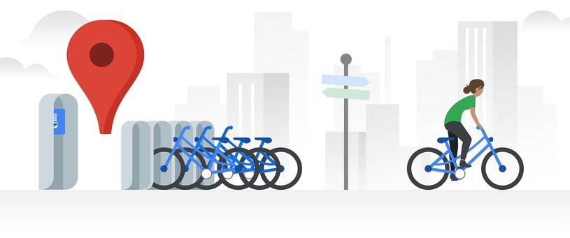 Mapy Google z lokalizacją rowerów /materiały prasowe