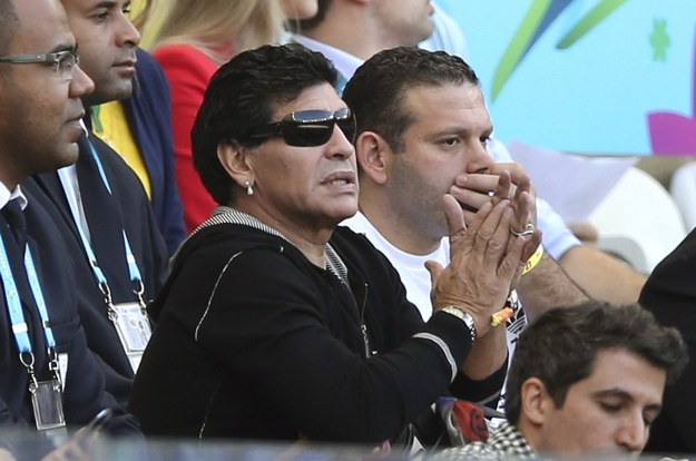 Maradona wierzy, że Argentyna pokona w niedzielę w finale mistrzostw świata Niemców /Ballesteros    /PAP/EPA