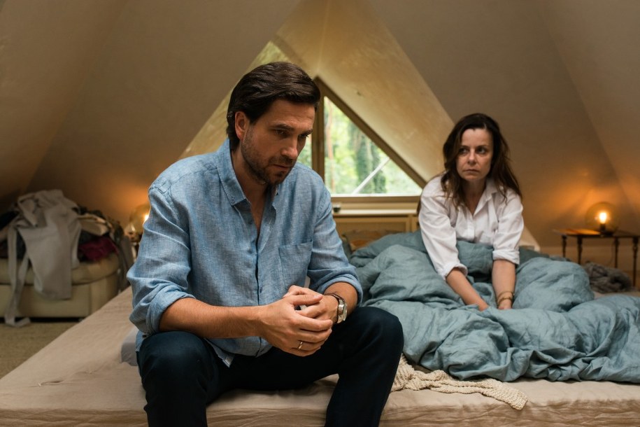 Marcin Dorociński i Agata Kulesza na planie filmu /Robert Jaworski / Kino Świat /