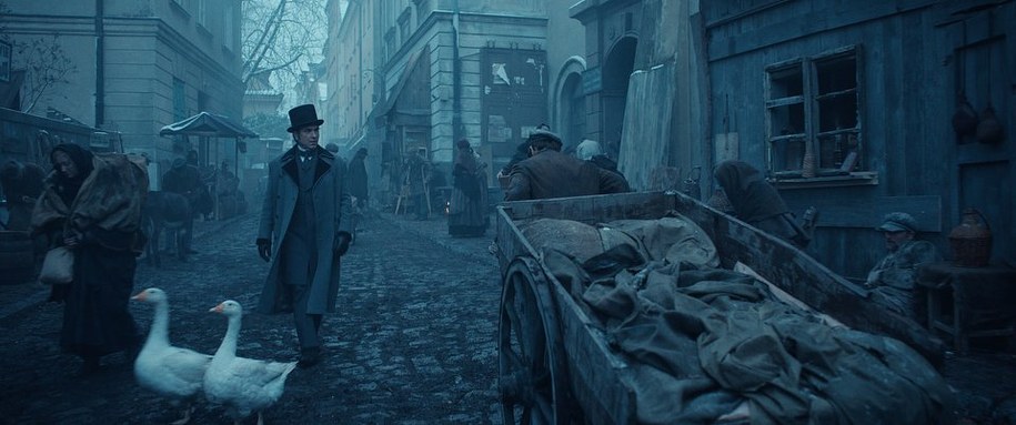 Marcin Dorociński na planie nowej "Lalki" /Archiwum Gigant Films /Materiały prasowe