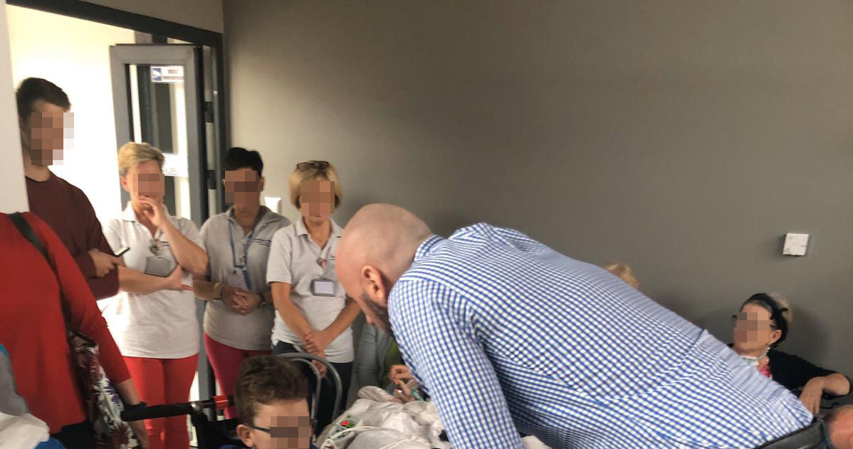 Marcin Gortat w hospicjum /materiał zewnętrzny