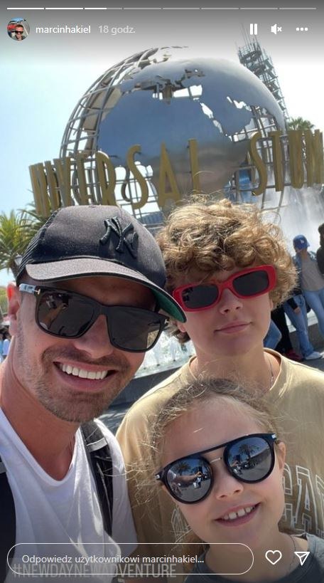 Marcin Hakiel poleciał z dziećmi do Los Angeles /Instagram