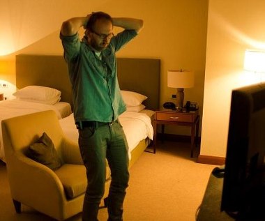 Marcin Koszałka w scenie z filmu "Będziesz legendą człowieku"