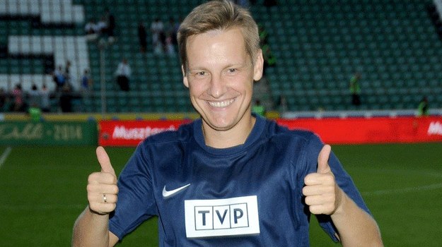 Marcin Mroczek, czyli Piotr Zduński z „M jak miłość”, strzelił pierwszego gola podczas Wielkiego Meczu Charytatywnego /Agencja W. Impact