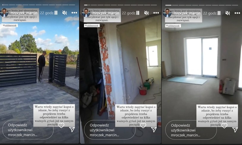 Marcin Mroczek pochwalił się zakupem nowego domu /Instagram