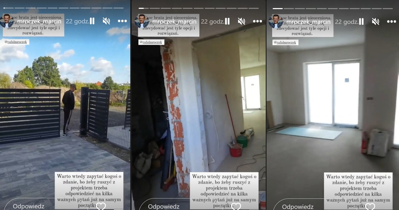 Marcin Mroczek pochwalił się zakupem nowego domu /Instagram