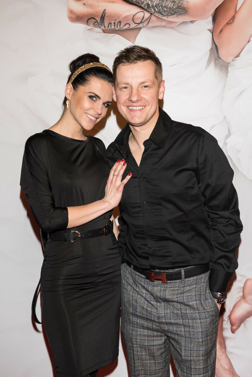Marcin Mroczek z żoną /East News