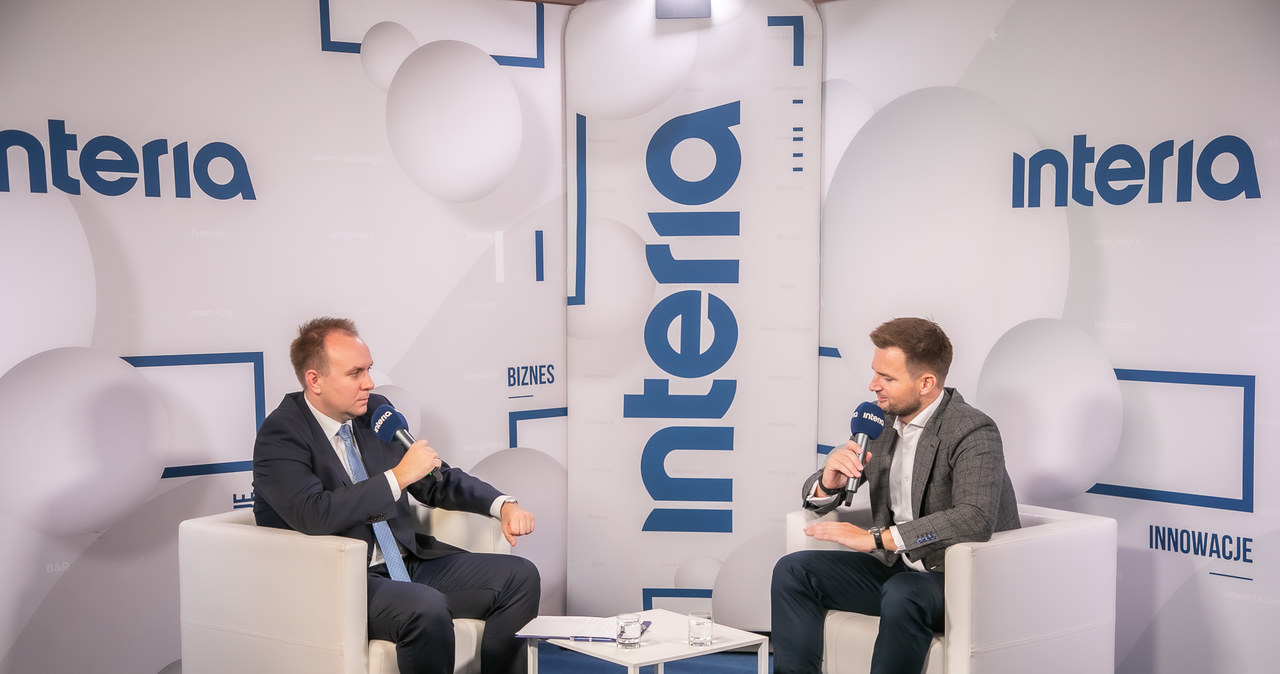 Marcin Nedwidek, prezes Uniqa Polska w studiu Interii /Ireneusz Rek /INTERIA.PL