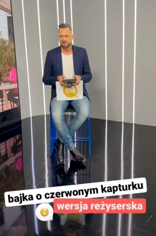 Marcin Prokop za kulisami "Dzień dobry TVN". /Instagram @_marcinprokop_ /Instagram
