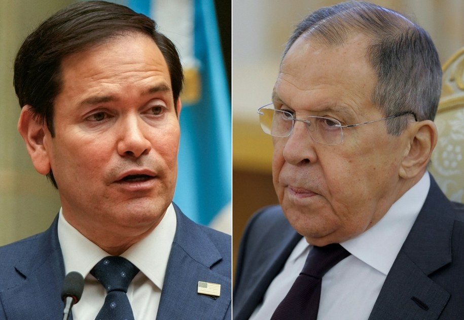 Marco Rubio i Siergiej Ławrow /MARK SCHIEFELBEIN/AFP /East News