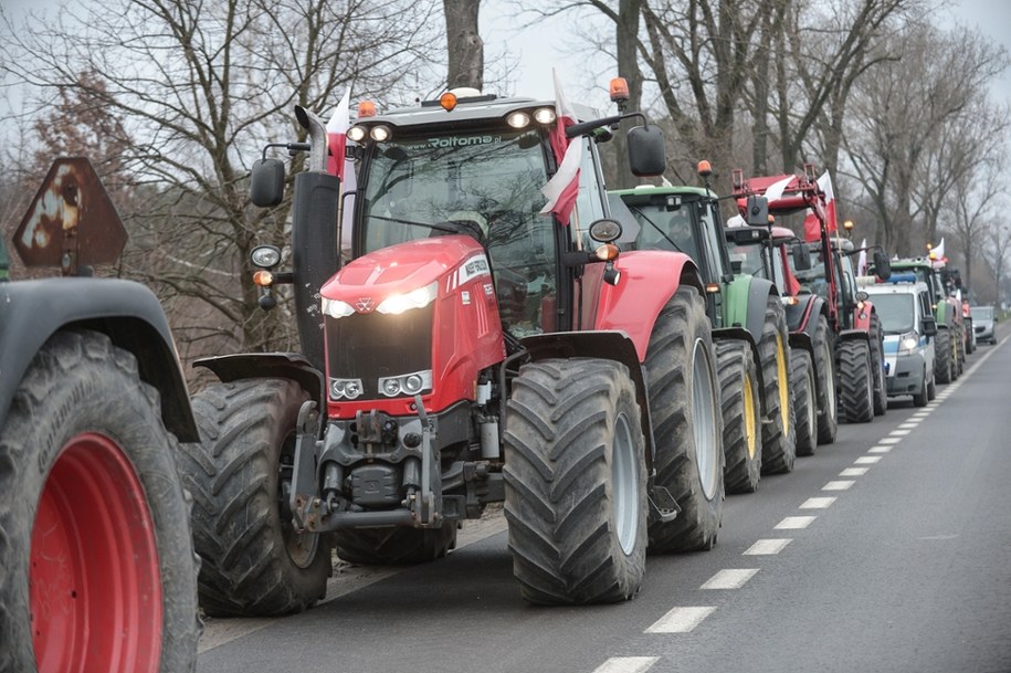 Marcowy protest rolników pod Warszawą / 	Marcin Obara  /PAP