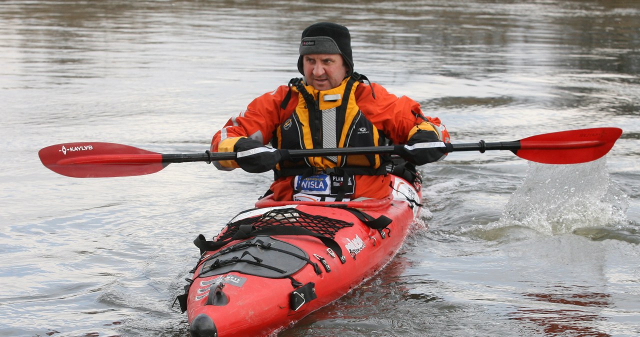 Marek Kamiński płynie Wisłą do Gdańska