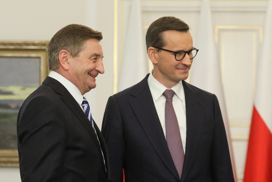 Marek Kuchciński i Mateusz Morawiecki /Paweł Supernak /PAP