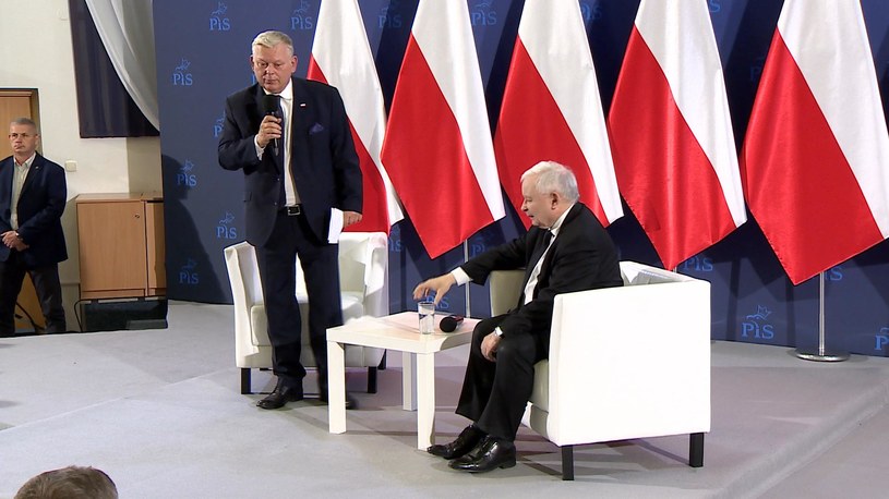 Marek Suski był gospodarzem środowego spotkania z Jarosławem Kaczyńskim w Radomiu /Polsat News /Polsat News