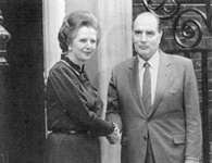 Margaret Thatcher i Francois Mitterand, 1982 /Encyklopedia Internautica