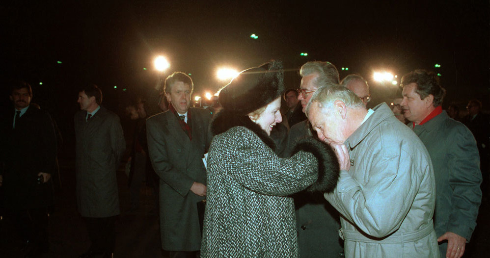Margaret Thatcher i Mieczysław Rakowski /Jan Morek /Agencja FORUM