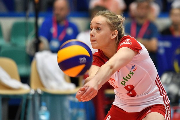 Maria Stenzel podczas meczu siatkarskiego interkontynentalnego turnieju kwalifikacyjnego do Igrzysk XXXII Olimpiady z Tajlandią w hali "Orbita" /Jan Karwowski /PAP