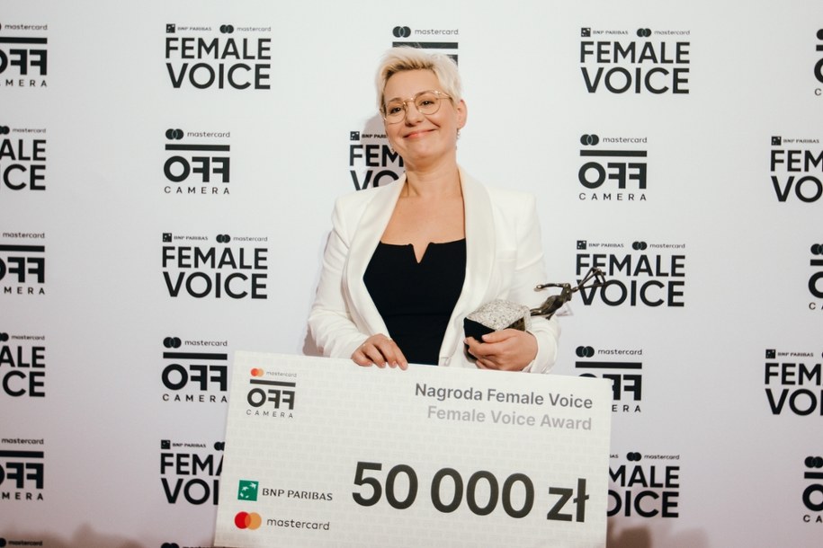 Maria Wojtyszko z nagrodą Female Voice /Klaudia Kot /materiały promocyjne