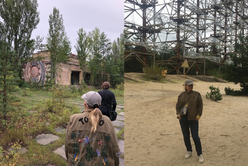 Marianna Dufek z synem w Czarnobylu /pomponik exclusive /pomponik exclusive