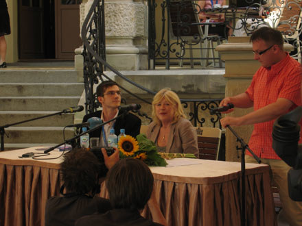 Marianne Faithfull podczas konferencji prasowej /INTERIA.PL