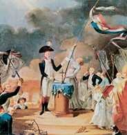 Marie Joseph La Fayette na obchodach święta Rewolucji 14 lipca 1790 na Polach Marsowych, XVIII w. /Encyklopedia Internautica
