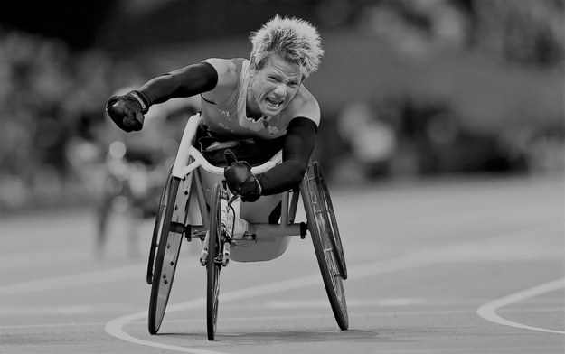 Marieke Vervoort podczas igrzysk paraolimpijskich w Londynie /KERIM OKTEN /PAP/EPA
