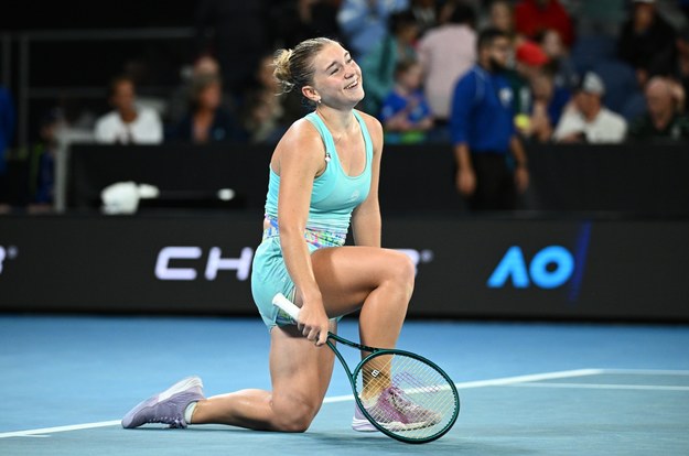 Marija Timofiejewa po triumfie nad Caroline Wozniacki /PAP/EPA