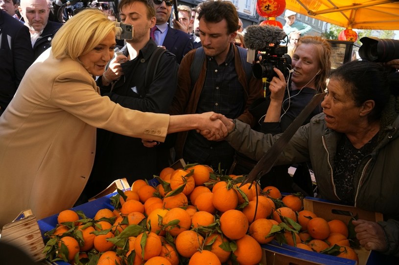 Marine Le Pen na północy Francji, tam, gdzie cieszy się największym poparciem /AP/Associated Press /East News