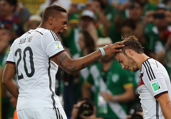 Mario Goetze i Jerome Boateng /PAP/EPA/BALLESTEROS /PAP/EPA
