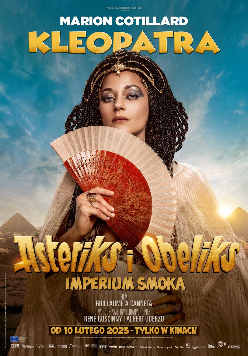 Marion Cotillard jako Kleopatra na plakacie filmu "Asteriks i Obeliks: Imperium smoka" /Kino Świat /materiały prasowe