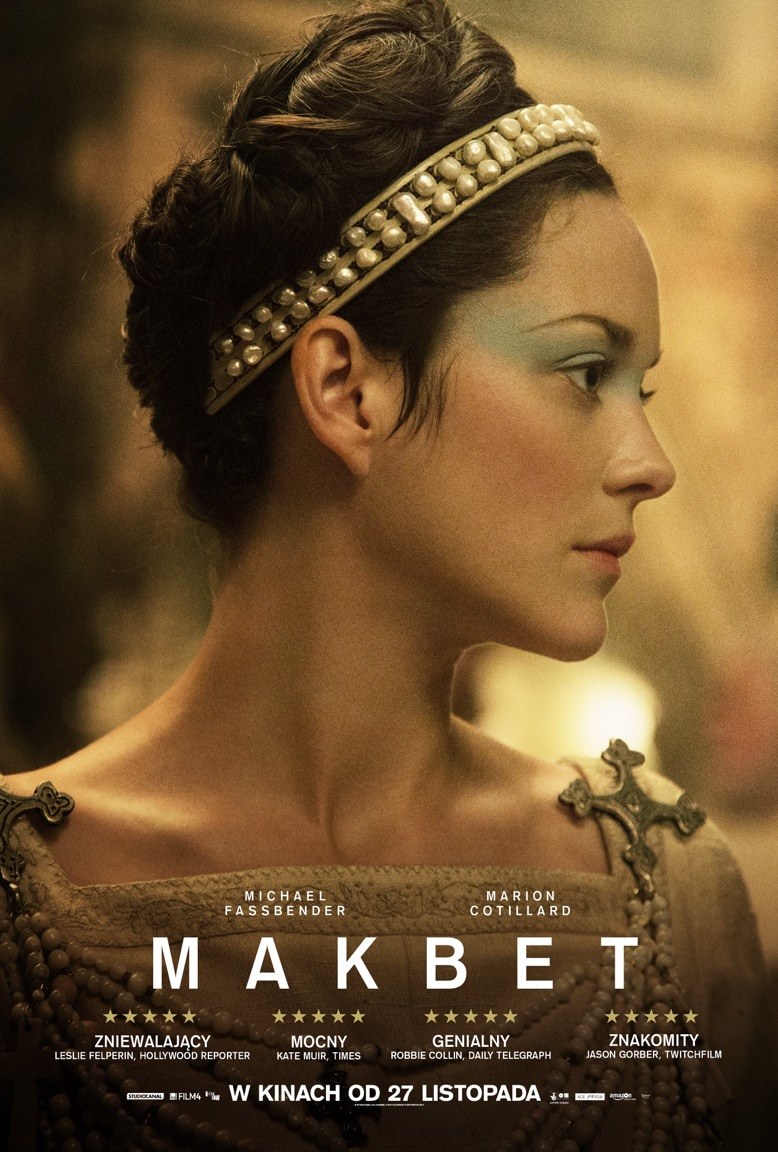 Marion Cotillard na plakacie filmu "Makbet" /materiały dystrybutora