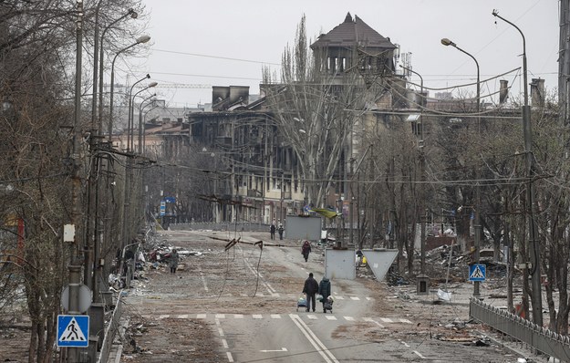 Mariupol - miasto w ruinie /Sergei Ilnitsky /PAP/EPA