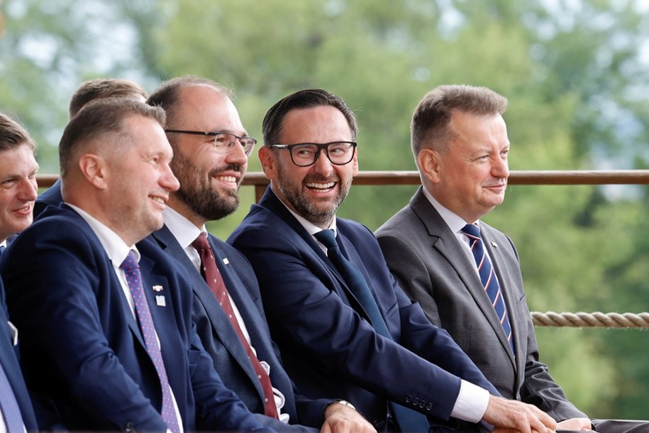 Mariusz Błaszczak, Przemysław Czarnek, Daniel Obajtek /Waldemar Deska /PAP