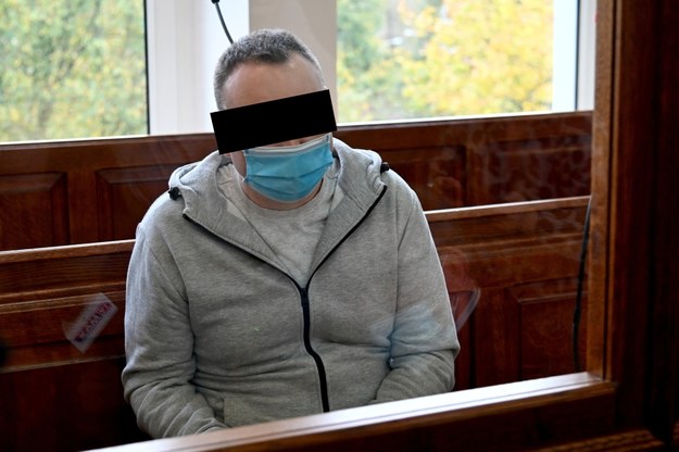 Mariusz G., "Krwawy Tulipan" na sali sądowej podczas jednej z rozpraw /	Marcin Bielecki   /PAP
