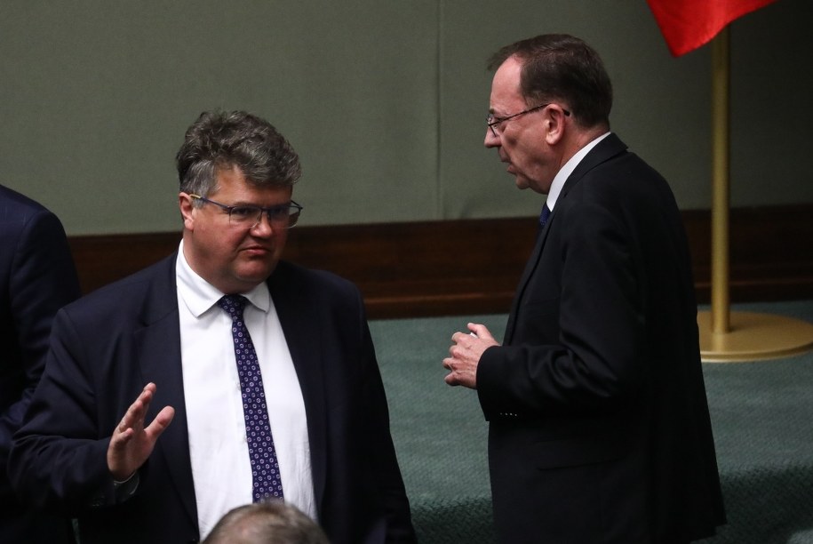 Mariusz Kamiński (z prawej) i Maciej Wąsik /Tomasz Gzell /PAP