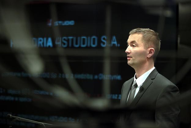 Mariusz Kotecki, prezes 4Studio, w czasie debiutu na NewConnect /PAP