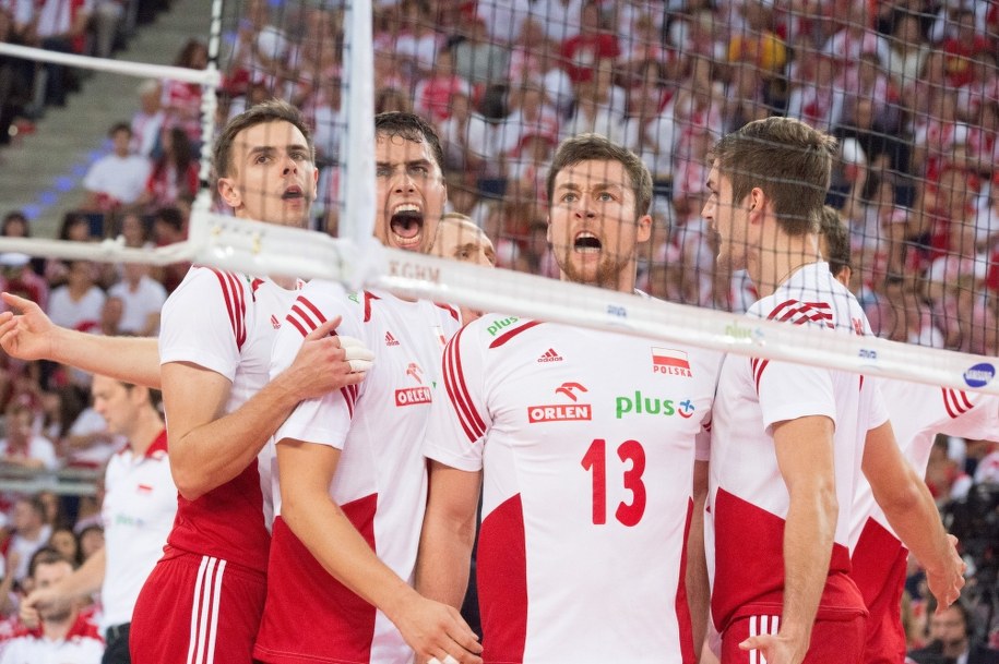 Mariusz Wlazły, Fabian Drzyzga, Michał Kubiak i Karol Kłos w meczu z Brazylią /Grzegorz Michałowski /PAP