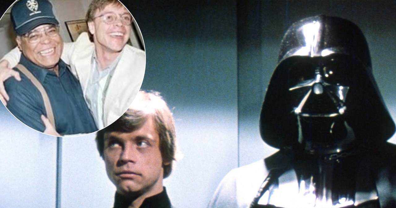 Mark Hamill odtwórca roli Luke'a Skywalkera i mroczny lord Sith Darth Vader, któremu głosu użyczył James Earl Jones /AFP