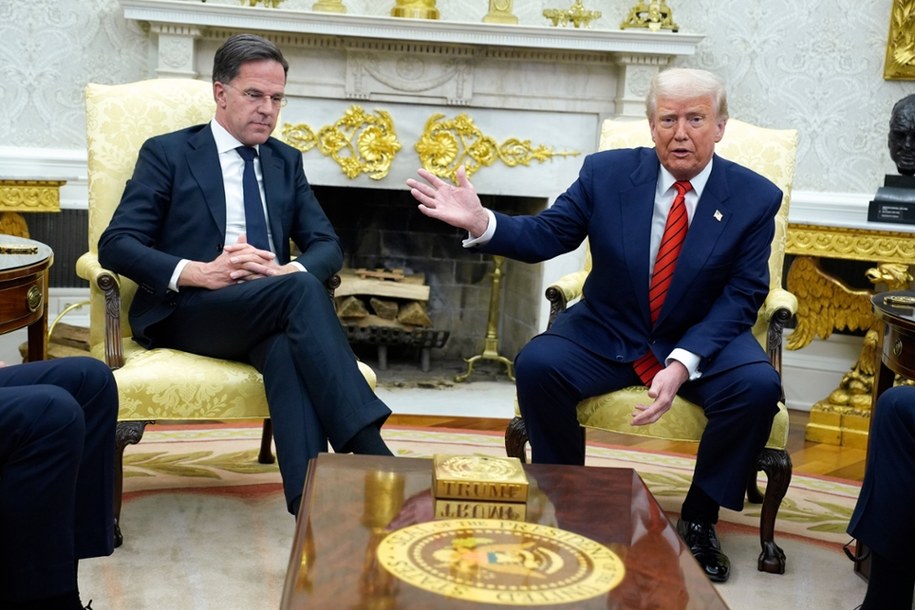 Mark Rutte i Donald Trump /YURI GRIPAS / POOL /PAP/EPA