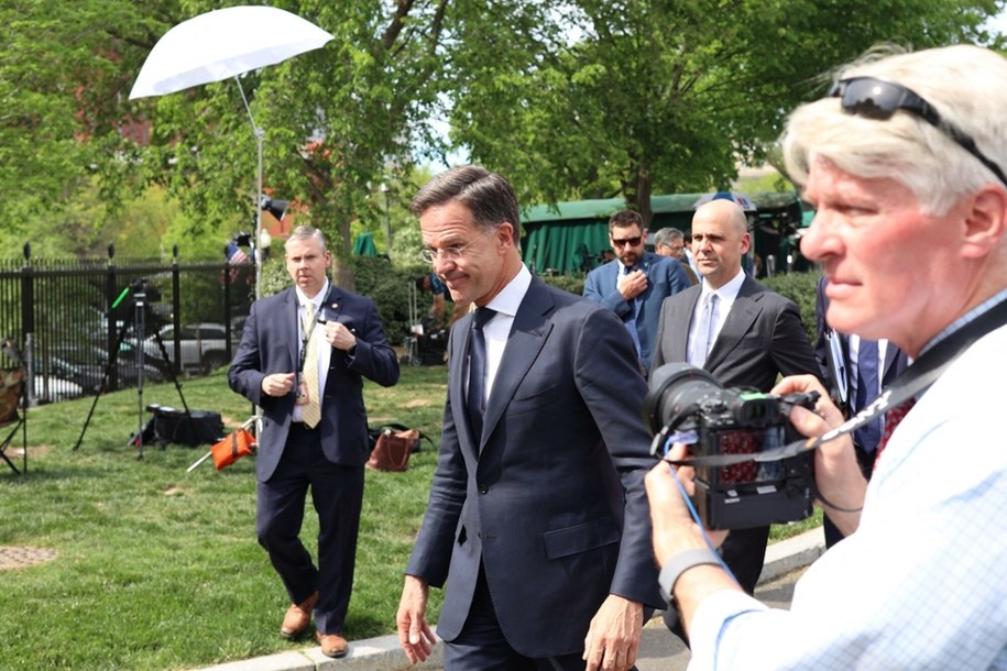 Mark Rutte po spotkaniu z prezydentem USA Donaldem Trumpem. /ALEX WROBLEWSKI/AFP/East News /East News