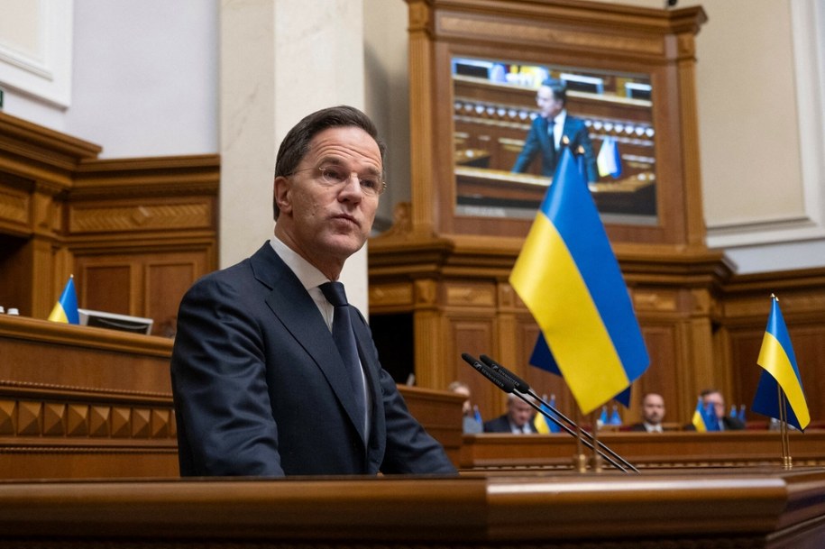Mark Rutte w ukraińskim parlamencie /ANDRII NESTERENKO/AFP/East News /East News