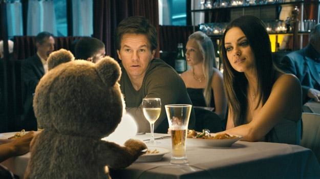 Mark Wahlberg i Mila Kunis w filmie "Ted" /materiały prasowe