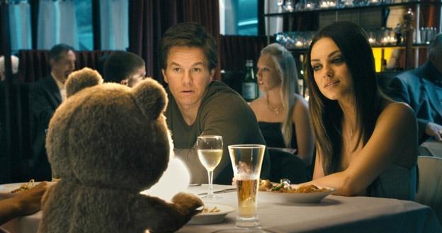 Mark Wahlberg i Mila Kunis w filmie "Ted" /materiały prasowe