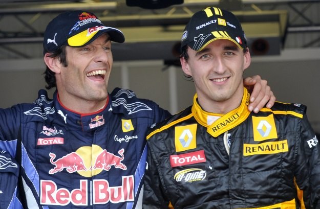Mark Webber i Robert Kubica - bohaterowie sobotnich kwalifikacji /AFP