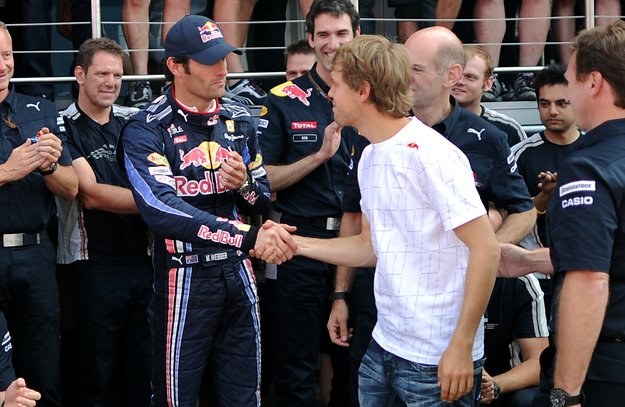 Mark Webber i Sebastian Vettel /AFP