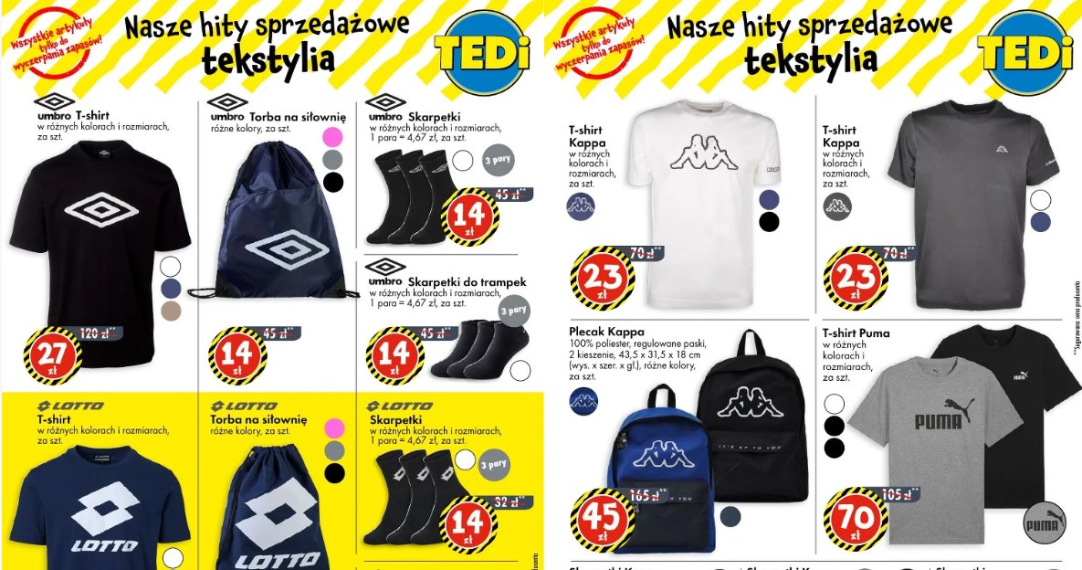 Markowe ubrania sportowe w TEDi /Tedi /INTERIA.PL