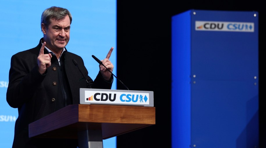 Markus Soeder /GINTARE KARPAVICIUTE /PAP/EPA