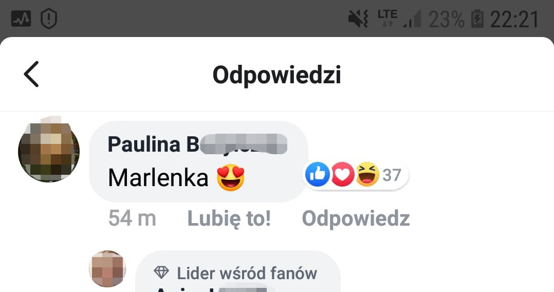 Marlena zabrała głos /Facebook