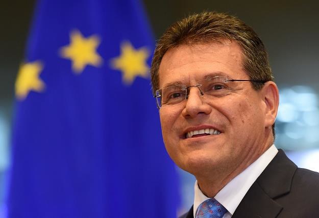 Marosz Szefczovicz, wiceprzewodniczący KE ds. unii energetycznej /AFP