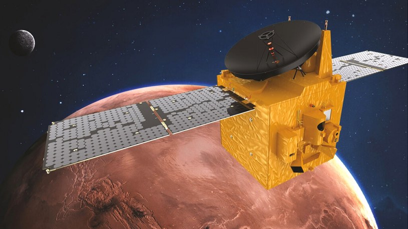 Marsjańska sonda Hope od Zjednoczonych Emiratów Arabskich /ZEA Space /materiały prasowe